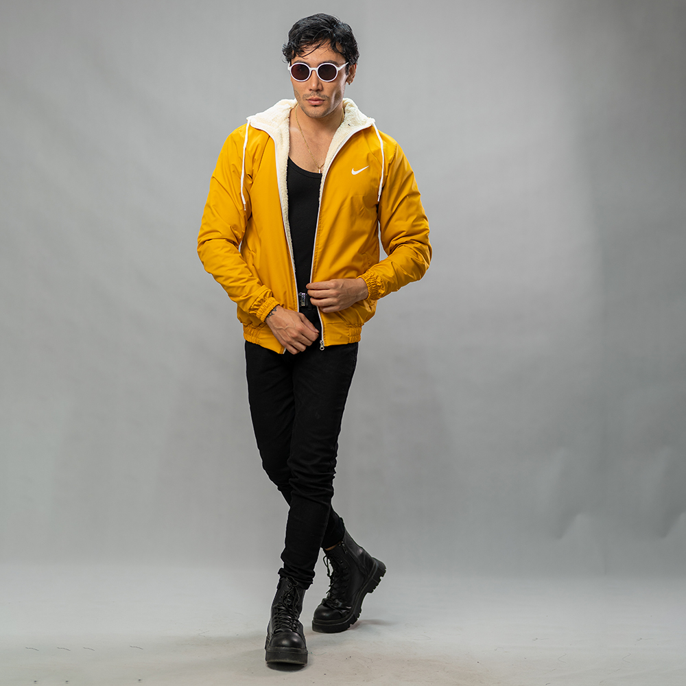 کاپشن مدل Nike زرد